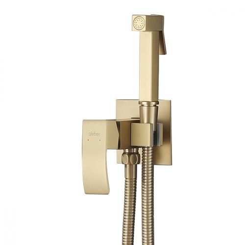 Гигиенический душ со смесителем ABBER Wasserfall AF8625G золото матовое