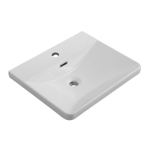 Раковина керамическая BelBagno BB-8076-3-50 50х40 накладная цвет белый 1 отверстие под смеситель