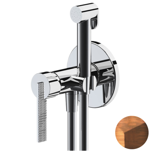 Гигиенический душ со смесителем Daniel ANC645BP4DC64 медь состаренная