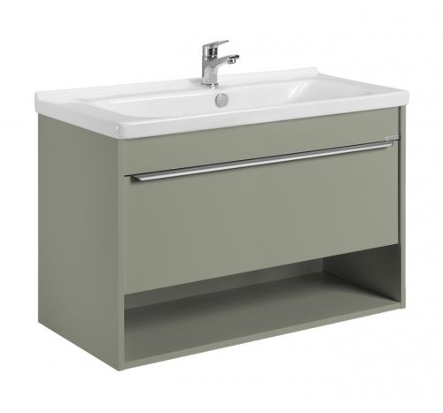 Тумба под раковину Aquaton Хоуп 1A287401HP9D0 99х45х56 подвесная цвет хаки