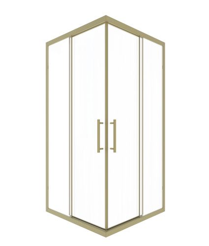 Душевой уголок Timo T38 90х90 стекло прозрачное профиль золото матовое без поддона
