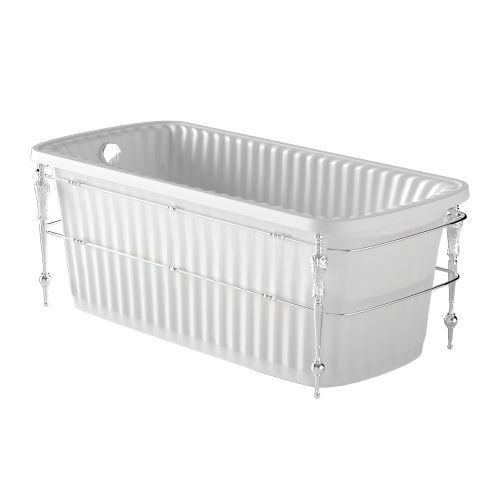 Ванна из искусственного мрамора Migliore OLIVIA CONSOLE 24327 174х80 отдельностоящая прямоугольная с ножками