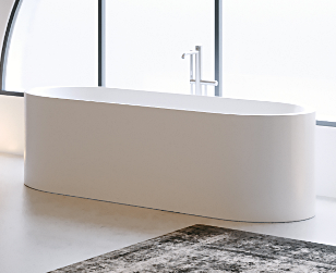 Ванна из искусственного камня Riho VALOR B130001105 170х72 отдельностоящая овальная