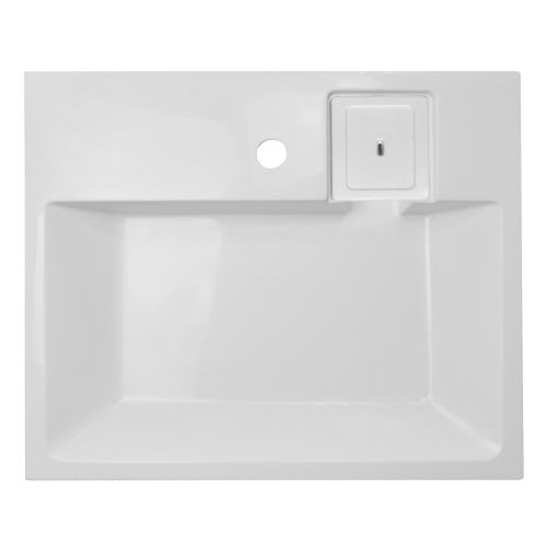 Раковина из литьевого мрамора Azario ELEMENT CS00082280 60х49 подвесная цвет белый