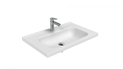 Раковина из сантехнического фарфора Creavit ideal ID070-00CB00E-0000 70х40 накладная цвет белый