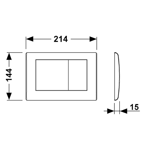Панель смыва механическая Tece TECEplanus 9240322 цвет белый матовый - фото 2