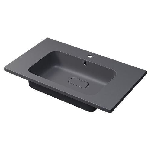 Раковина кварцевая Uperwood Lagoon Quartz 297000018 80х48 полувстраиваемая цвет серый