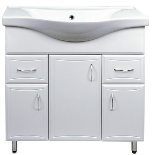 Тумба с раковиной Loranto Коралл CS00070754 80х46х85 напольная цвет белый