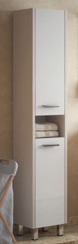 Шкаф-пенал Corozo Лорена SD-00000305 35х29х187 цвет белый/коричневый