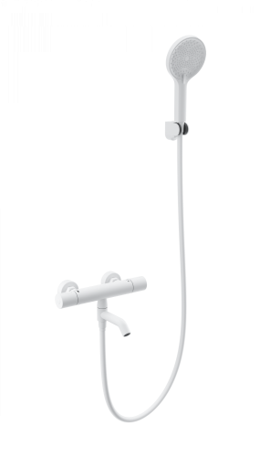 Смеситель для ванны Wonzon & Woghand Inn WW-B3013-A1-MW настенный белый с термостатом