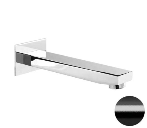 Излив Remer Qubika 91QCFP настенный черный брашированный хром