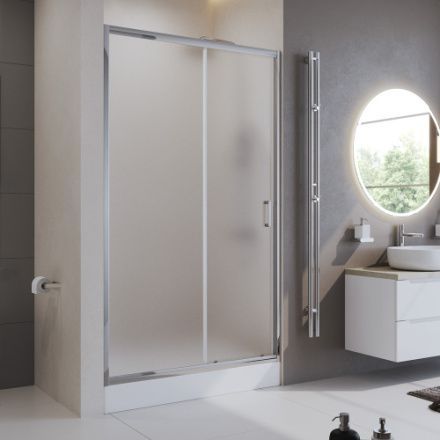 Душевая дверь BelBagno UNO-195 UNO-195-B-BF-1-160-P-Cr стекло рифленое профиль хром глянцевый