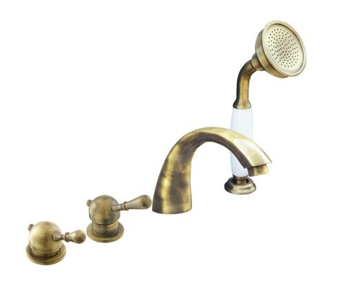 Смеситель RavSlezak LABE L469.5PSM на борт ванны бронза