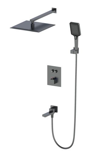 Душевая система Wonzon & Woghand WW-88929003-BGM встраиваемая в стену цвет графит с термостатом