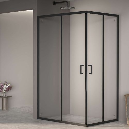 Душевой уголок RGW Passage 3508104082-14 80х120 стекло прозрачное профиль черный без поддона