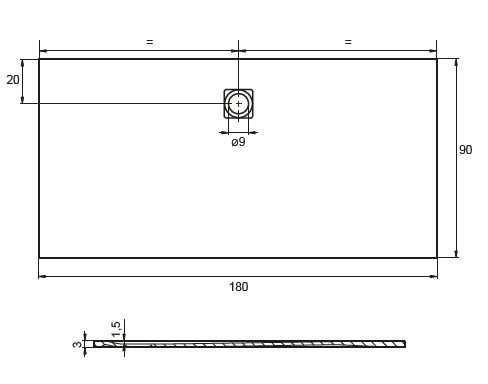 Душевой поддон Riho VELVET SOLE D006011105 180х90 искусственный камень белый - фото 2
