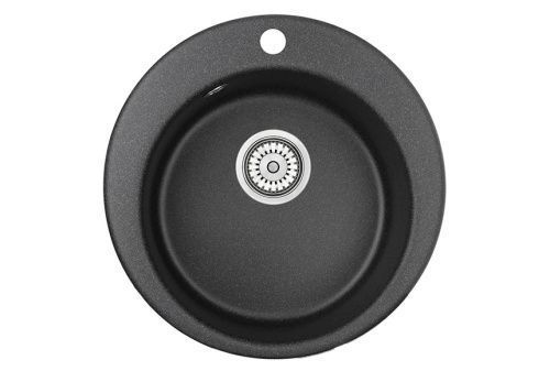Кухонная мойка Granula 4801, ЧЁРНЫЙ 48х48 цвет черный поверхность матовая