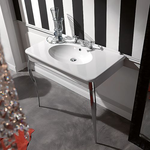 Консоль с раковиной Kerasan Retro 1049K0 bi*3 cr legs 100х55х88 напольная цвет хром