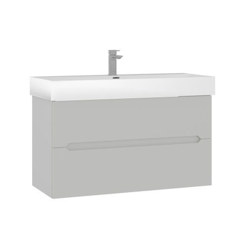 Тумба с раковиной Orka Malta 5001480 100х47х63 цвет серый матовый