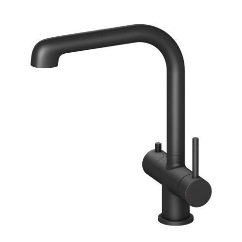 Смеситель Timo Saona 2346/03FL на мойку черный матовый