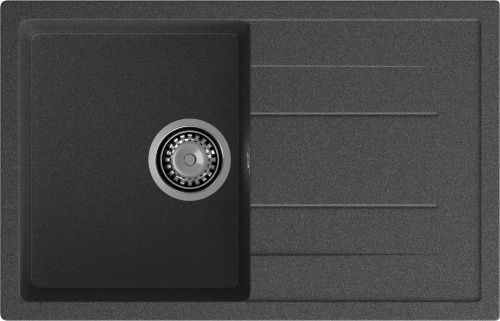 Кухонная мойка Granfest Quadro Q-780L графит 77х50 цвет графит поверхность матовая