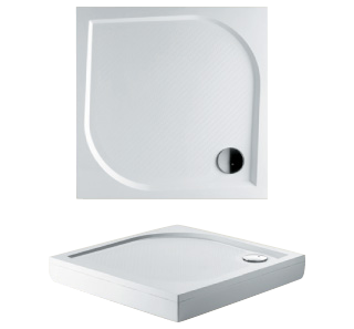 Душевой поддон Riho KOLPING D004004005 80х80 литьевой мрамор белый с ножками