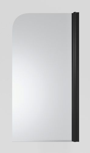 Шторка для ванны Timo T31 80х140 стекло матовое профиль черный ориентация универсальная