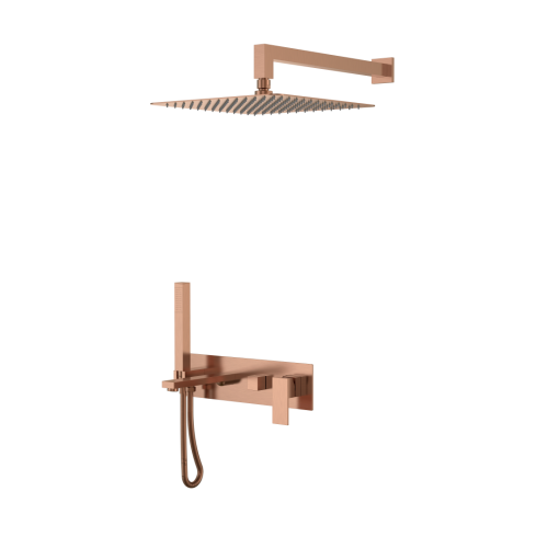 Душевая система Boheme Qubic 474-CB встраиваемая цвет медь брашированная