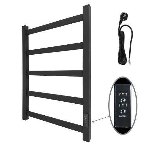 Полотенцесушитель Маргроид Вид 81-10 профильный 8110p-6040-1081-9005R 43х61 электрический черный матовый