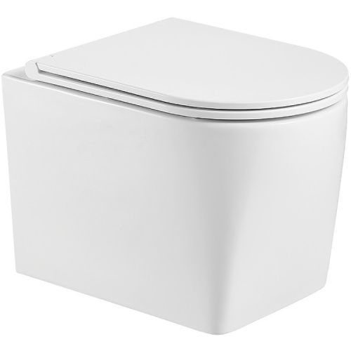 Унитаз подвесной WeltWasser 10000008265 белый глянцевый с сиденьем микролифт безободковый душевой смыв