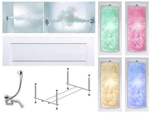 Ванна акриловая гидромассажная Timo RITTA RITTA1880-KT18-SPV1505-T-CM-T-BM-T-CT-FP18H 180х80 пристенная прямоугольная с каркасом