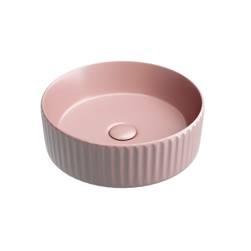 Раковина из сантехнического фарфора Ceramica Nova ELEMENT CN6057MP 40х40 накладная цвет розовый без отверстий под смеситель