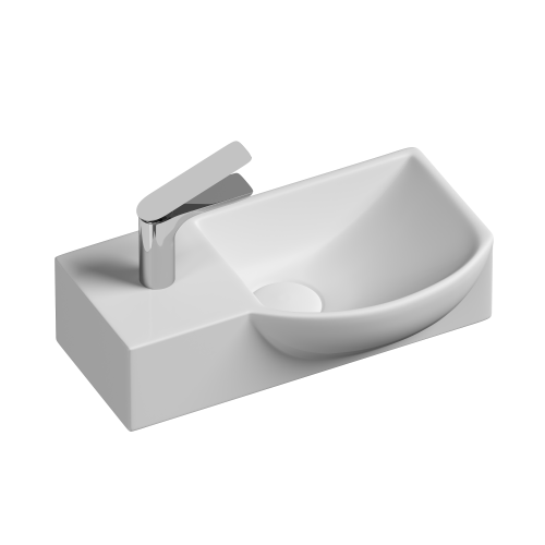 Раковина из сантехнического фарфора Ceramica Nova ELEMENT CN6039R 40х22 подвесная цвет белый 1 отверстие под смеситель