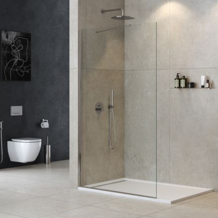 Душевая перегородка Cezares LIBERTA LIBERTA-L-1-TB-120-C-Cr 120х195 стекло прозрачное профиль хром глянцевый