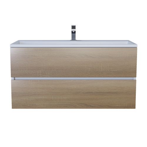 Тумба с раковиной Uperwood Barsa 293020535 100х45х57 цвет белый/дуб сонома