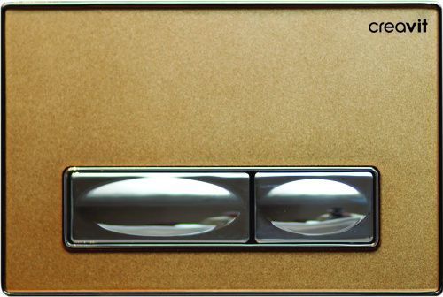 Клавиша смыва механическая Creavit GP4008.00 цвет золото/хром