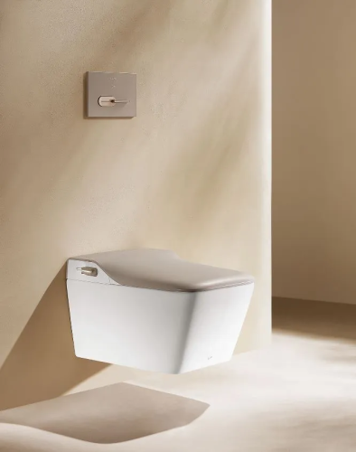 Унитаз-биде подвесной Arrow AKB2130H белый/бежевый с сиденьем микролифт безободковый каскадный смыв