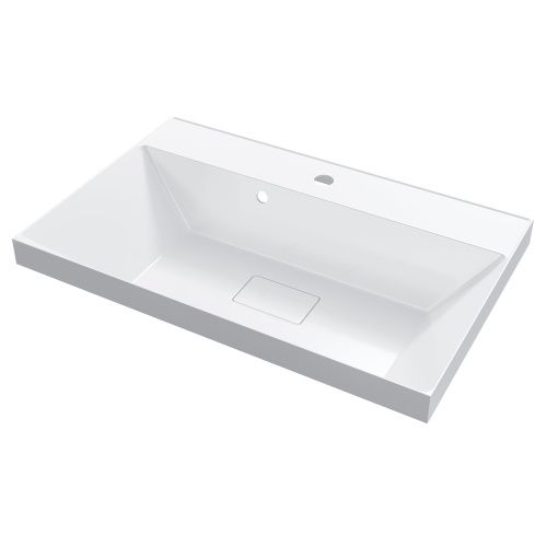 Раковина из литьевого мрамора Uperwood Classic New 291021025 70х45 полувстраиваемая цвет белый