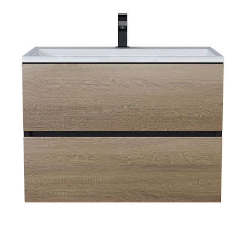 Тумба с раковиной Uperwood Barsa 293020547 70х45х57 цвет черный/дуб сонома