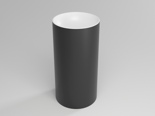 Раковина из искусственного камня Plumberia Selection Misha MISHA SOFT BN 44х44 напольная цвет белый/черный