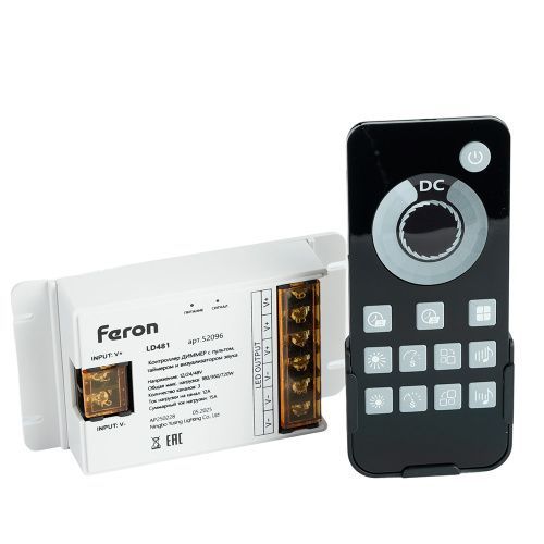 Контроллер диммер с пультом, таймером и визуализатором звука Feron 52096
