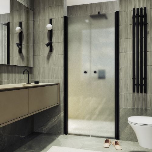 Душевая дверь Maybah Glass MGD-436-6 89х198 стекло матовое профиль черный