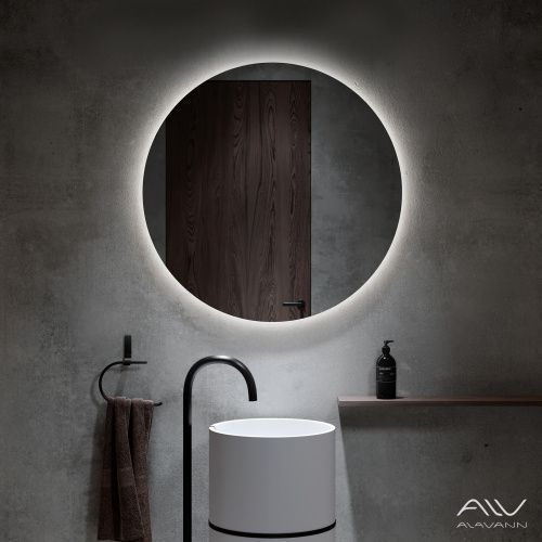 Зеркало в ванную Alavann Rondo ALV0115003 90х90 цвет белый