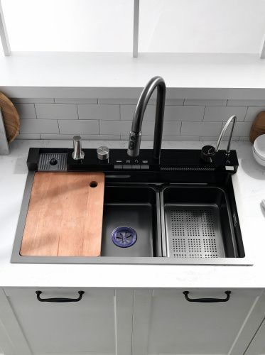 Кухонная мойка Esbano GEYSERUS-5 ESMKGEYS5 68х45 цвет оружейная сталь