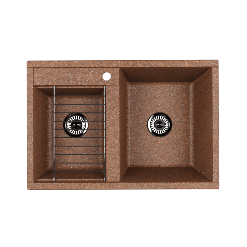 Кухонная мойка Aquaton Делия 1A723132DE270 78х52 цвет коричневый
