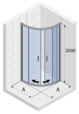 Душевой уголок Riho HAMAR 2.0 G007002120 90х90 стекло прозрачное профиль хром глянцевый без поддона - фото 2