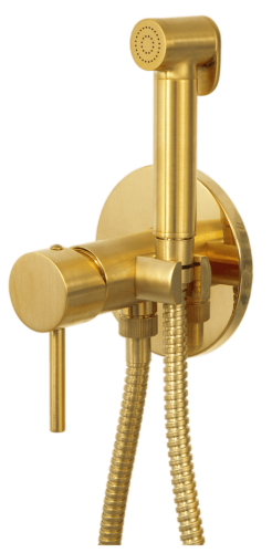 Гигиенический душ со смесителем Remer X65WBG золото брашированное