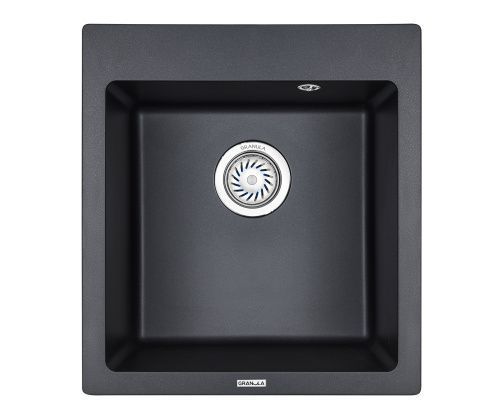 Кухонная мойка Granula 4651, ШВАРЦ 51х47 цвет черный поверхность матовая