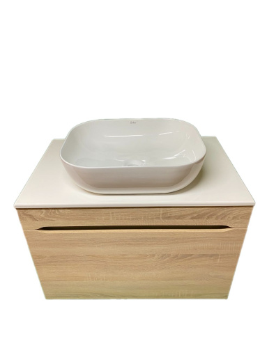 Тумба с раковиной Sintesi STL.W7817_SIN-LVB-APP-403 60х55х50 подвесная цвет белый