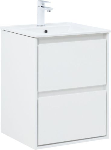 Тумба под раковину Aquanet Милан 00336366 50х45х64 подвесная цвет белый